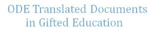 Ohio Department of Education Translated Documents 